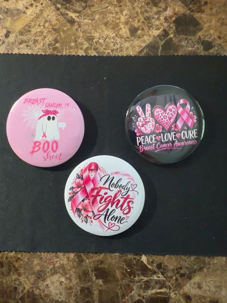 Our original awareness pin-button artwork